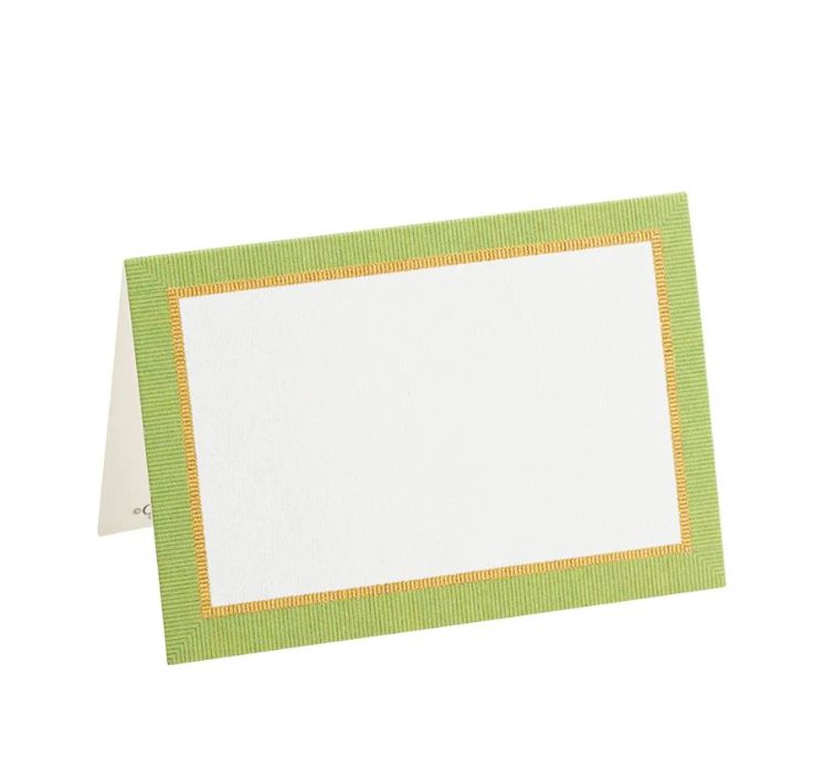 Grosgrain Place Cards in Moss Green - 10 Per Package