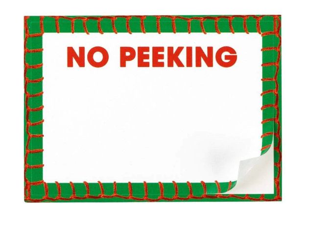 No Peeking Self-Adhesive Labels - 12 Per Package