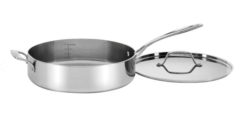 Custom Clad 5-Ply 5.5 Qt. Sauté Pan w/ Helper &amp; Lid