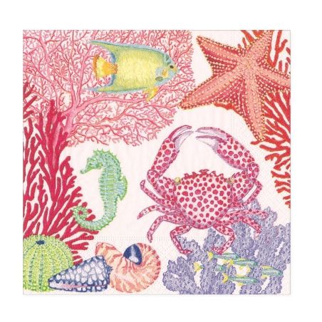 Under the Sea Paper Cocktail Napkins - 20 Per Package