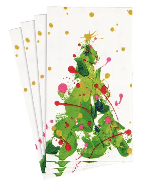 Splatter Tree Paper Guest Towel Napkins - 15 Per Package