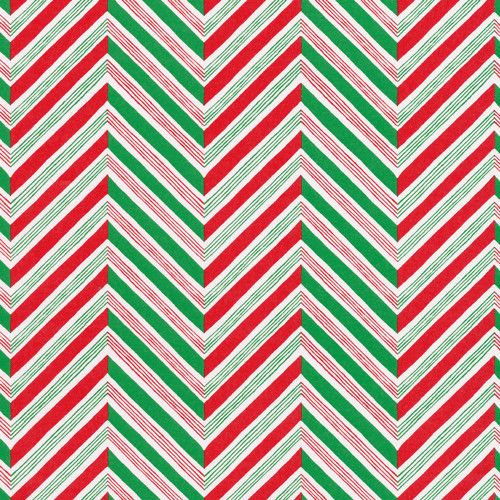 Candy Cane Stripes White Foil Gift Wrapping Paper Continuous Wrap Roll