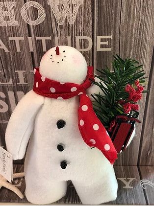 Sandy Pants Snowman with Sled