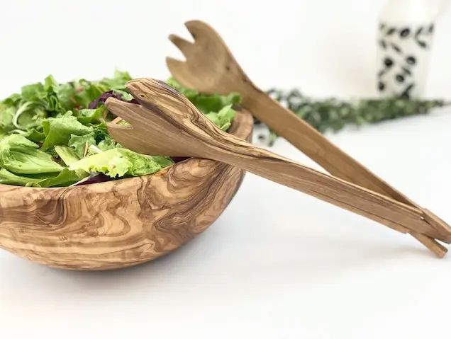 Olive Wood Flip Tongs