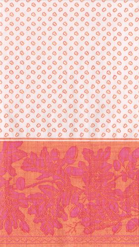 Oak Leaves &amp; Acorns Orange/fuchsia Airlaid Guest Towel - 12 Per Package