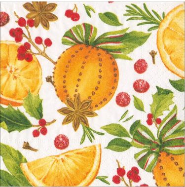 Orange Spice Paper Cocktail Napkins - 20 Per Package