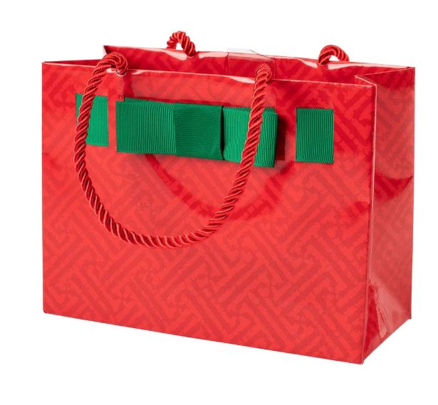 Fretwork Small Gift Bag in Red - 1 Each