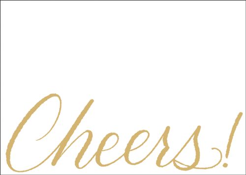 Cheers Self-Adhesive Labels - 12 Per Package