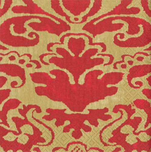 Palazzo Red Paper Dinner Napkins in Linen - 20 Per Package