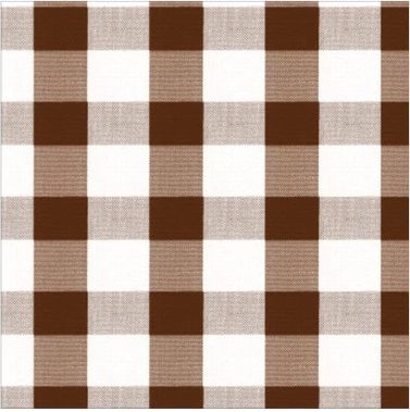 Gingham Paper Cocktail Napkins in Chocolate - 20 Per Package