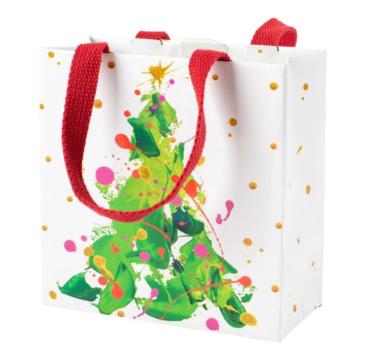 Splatter Tree Small Square Gift Bag - 1 Each