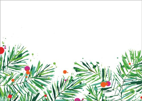 Christmas Fir Self-Adhesive Labels - 12 Per Package