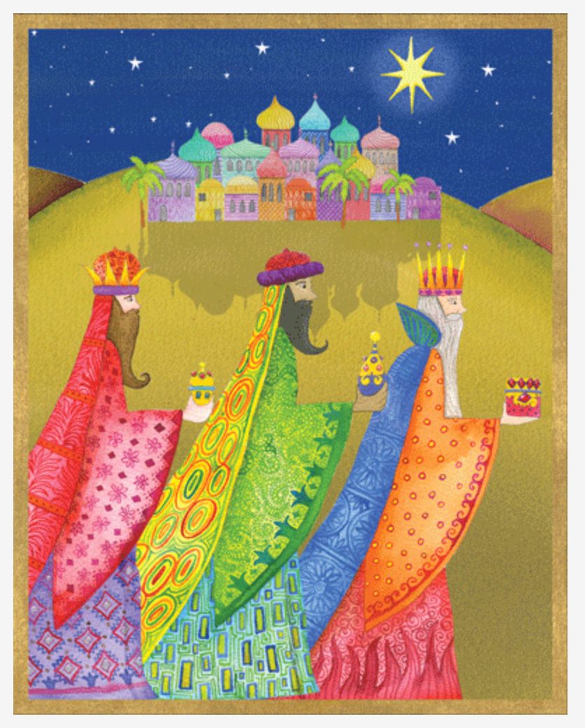 Three Kings Christmas Card Box 16 Count