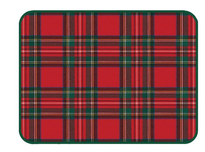 Royal Plaid Rectangle Paper Placemats - 12 Per Package