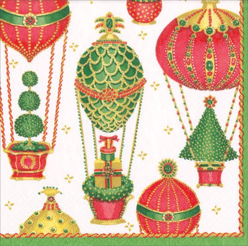 Christmas In The Air Cocktail Napkins - 20 Per Package