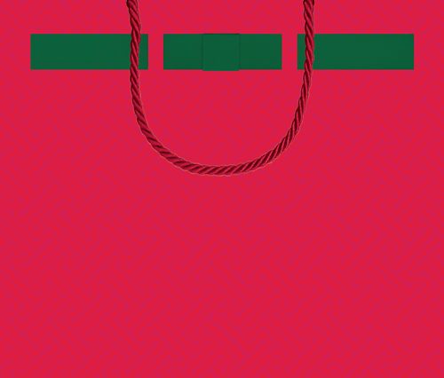 Fretwork Large Gift Bag in Red - 1 Each
