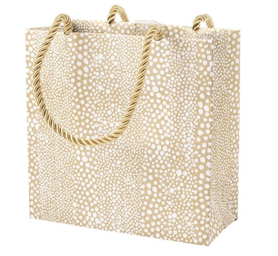Pebble Small Square Gift Bag in Gold - 1 Each