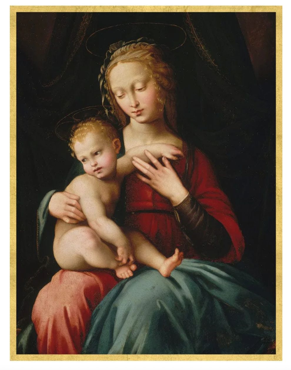 Virgin And Child Christmas Card Box 16 Count