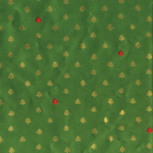 Tiny Trees Gift Wrapping Paper in Green &amp; Red - 30" x 6' Roll