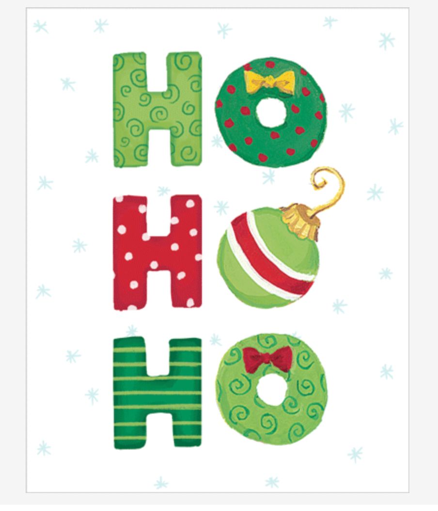 Ho Ho Ho Christmas Card Box 16 Count