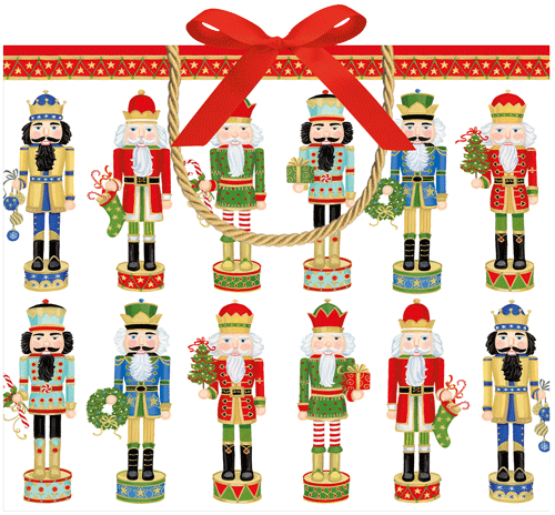 Nutcracker Parade Large Gift Bag - 1 Each