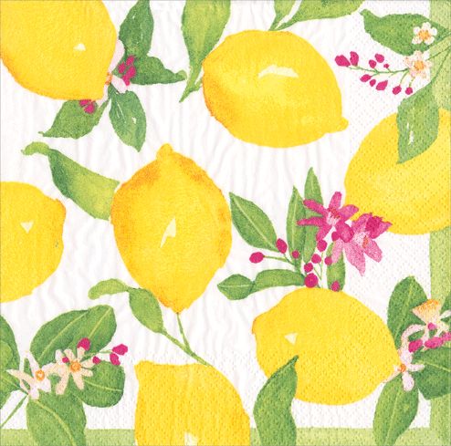 Limoncello Cocktail Napkins - 20 Per Package