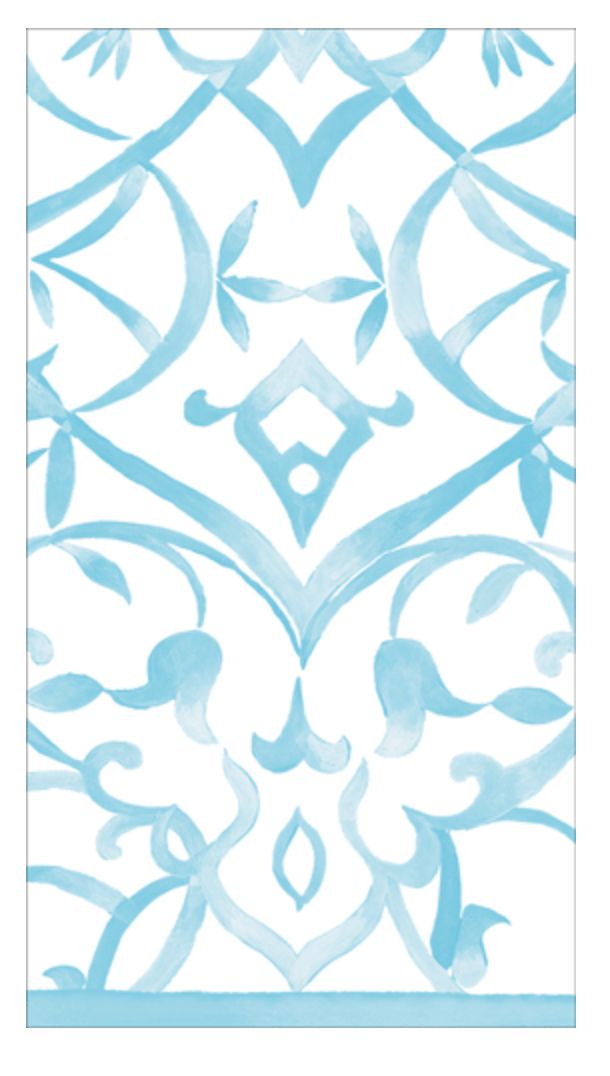 Algarve Aqua-Paper Linen Guest Towels Airlaid - 12 In