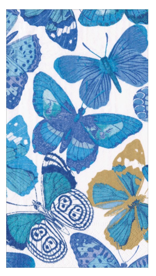 Butterflies Blue Guest Towel