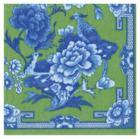 Green and Blue Cocktail Napkins - 20 Per Package