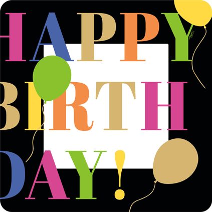 Birthday Surprise Square Salad &amp; Dessert Plates - 8 Per Package