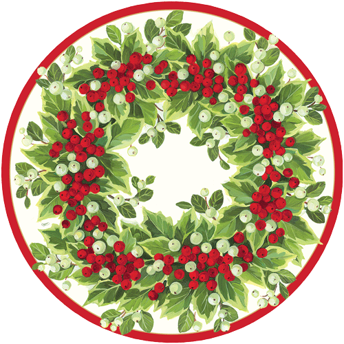 Holly And Berry Wreath Placemat Die Cut-Single