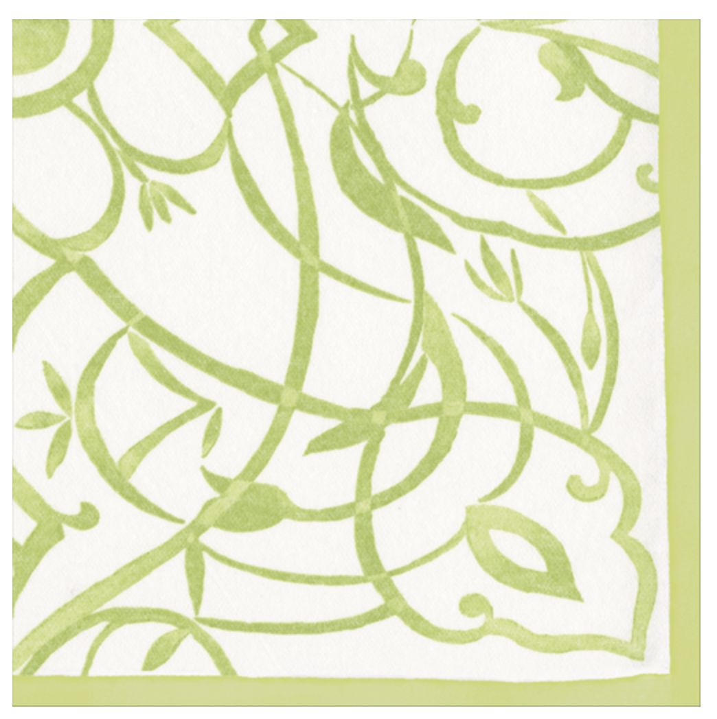 Algarve Moss-Paper Linen Napkin Airlaid Cocktail - 15 Per Package