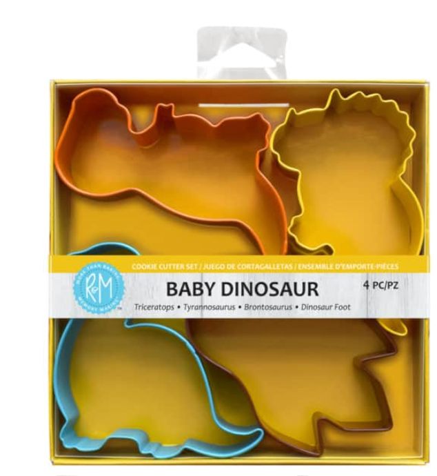 Dinosaur Color Cookie Cutters 4 PC Set
