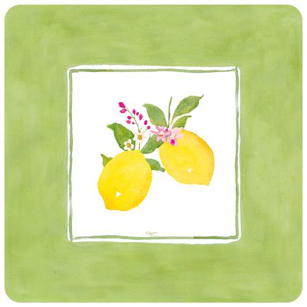 Limoncello Square Salad &amp; Dessert Plates - 8 Per Package