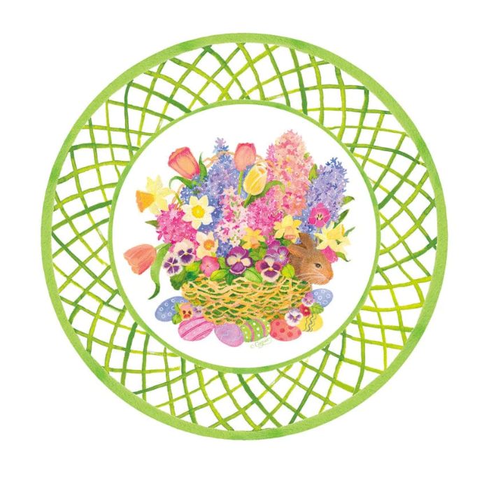 Peek-A-Boo Bunny Salad &amp; Dessert Plates - 8 Per Package