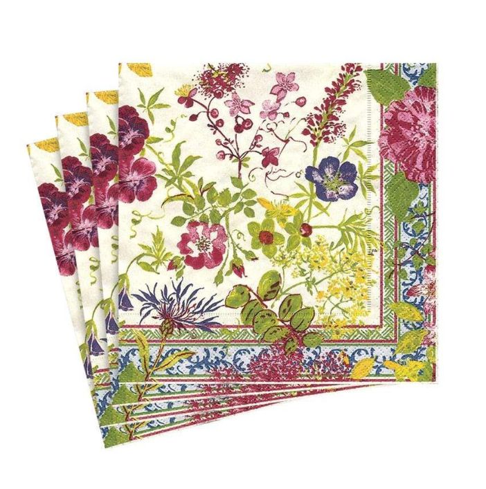 Millefleurs Paper Cocktail Napkins - 20 Per Package