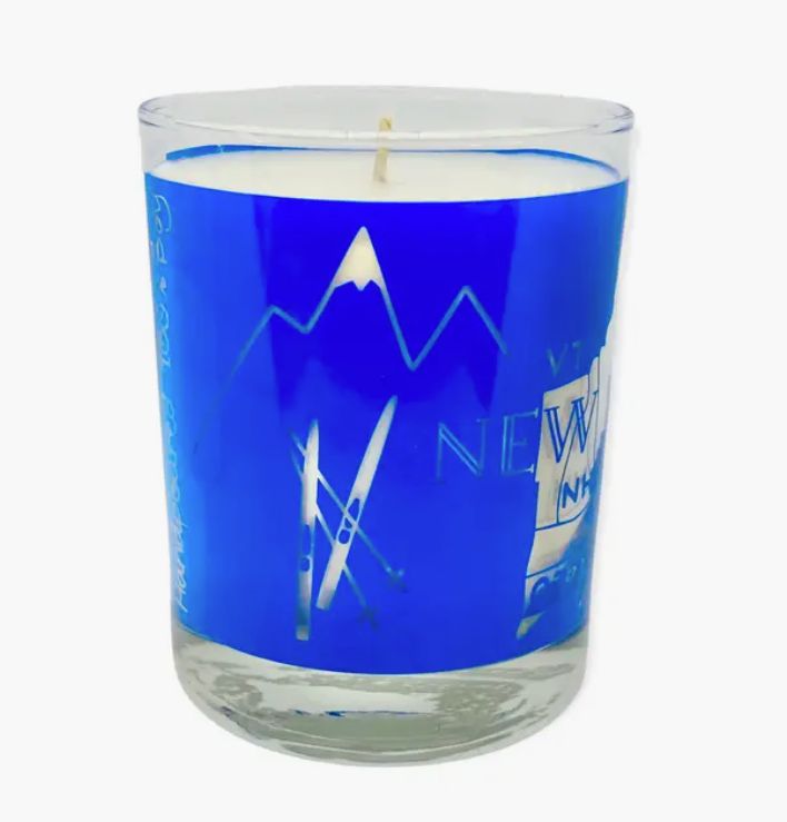 New England Screen Printed 100% Soy Candle Cocktail Glass