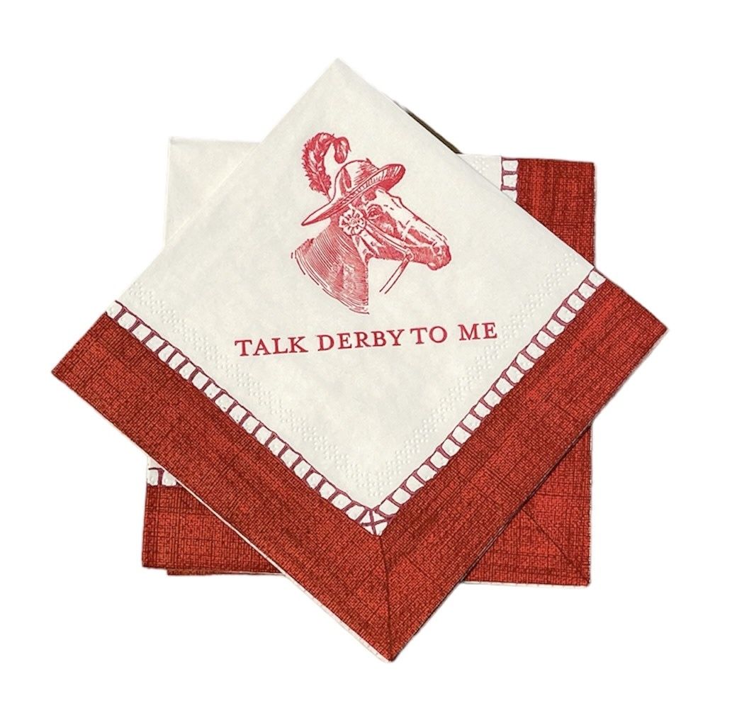 Talk Derby to Me Cocktail Napkins - 24 per package