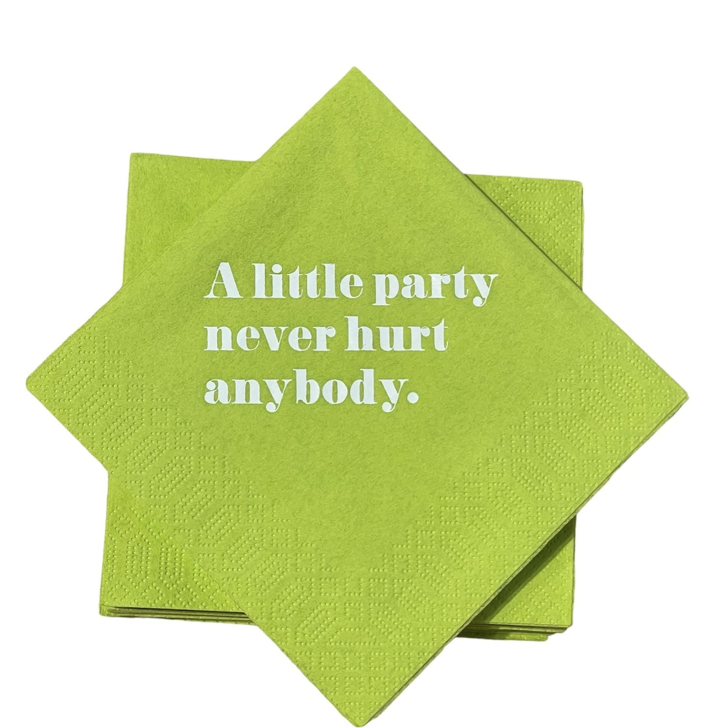 A Little Party Never Hurt Anybody Cocktail Napkins - 24 per package