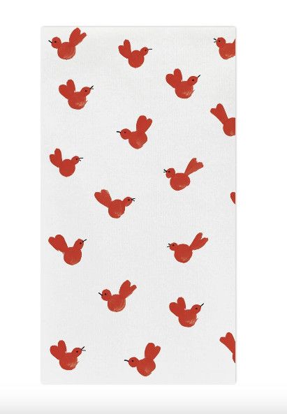 Papersoft Red Bird Guest Towels (Pack of 20)