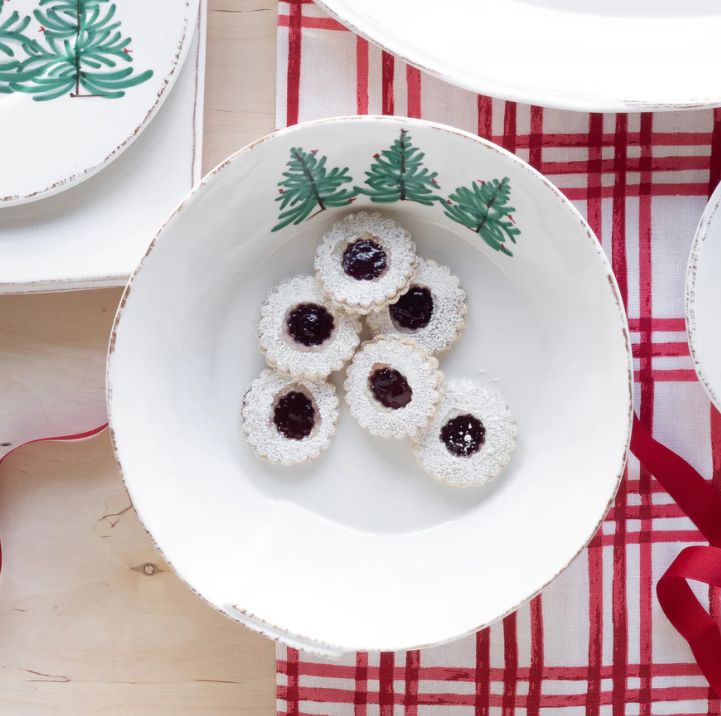 Lastra Melamine Holiday Large Shallow Serving Bowl