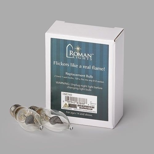 Flicker Night Light Replacement Bulbs, 2/Pack