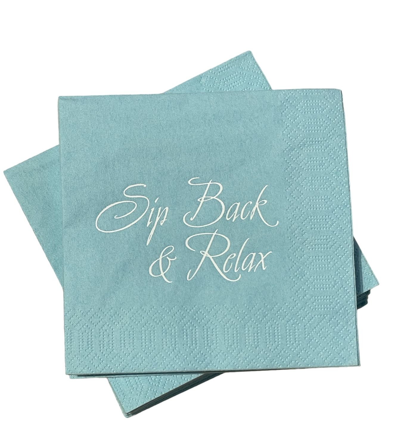 Sip Back &amp; Relax Cocktail Napkins - 24 per package