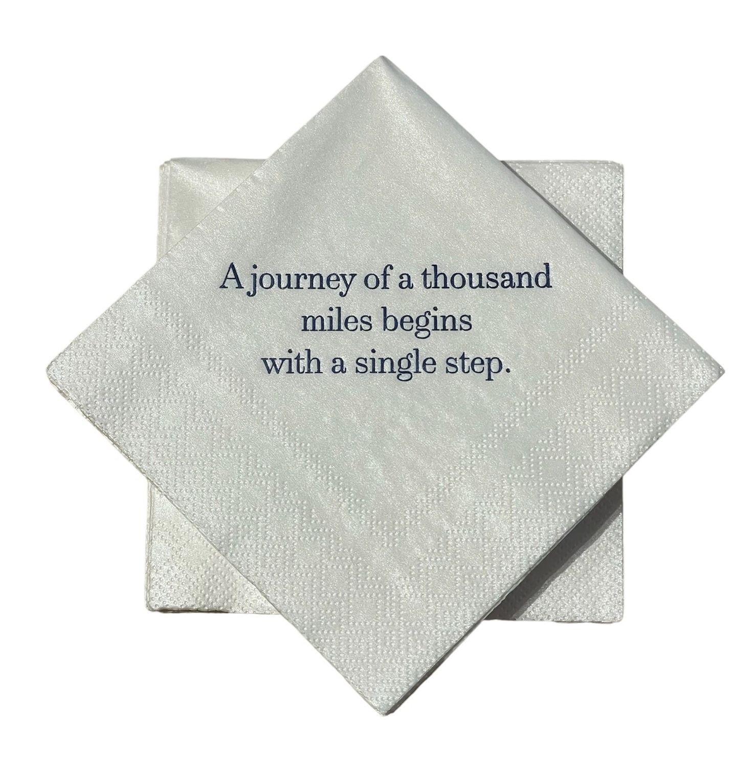 A Journey of a thousand miles begins with a single step Cocktail Napkins - 24 per package