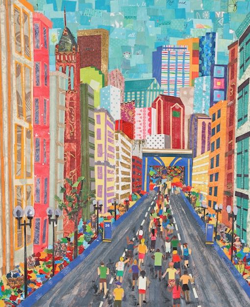 Boston Marathon 11x14 Black Framed Print