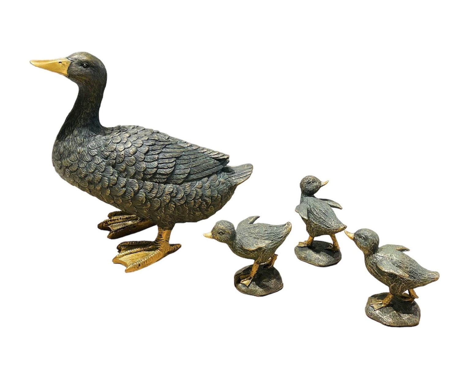 Duckling Family Statues s/4