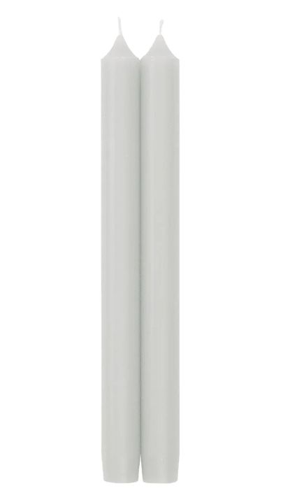 Straight Taper 10" Candles in Pale Grey - 2 Candles Per Package