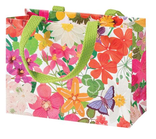 Halsted Floral Gift Bag Sm 7 X 3 X 5 1/4