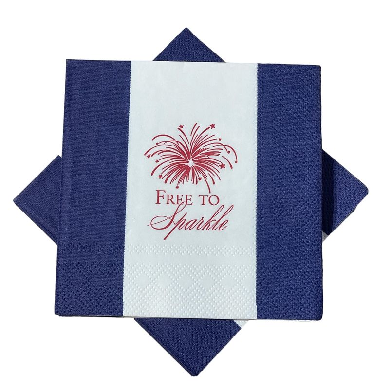 Free to sparkle Cocktail Napkins - 24 per package