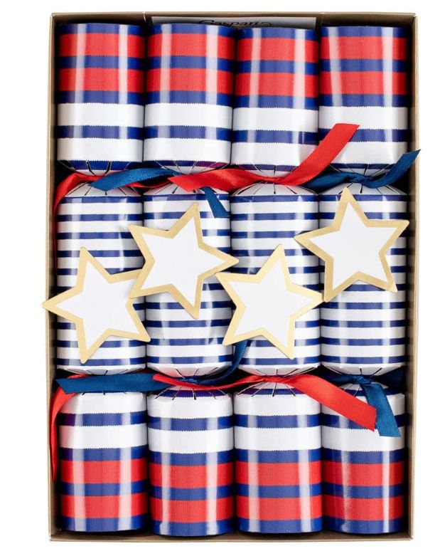 Breton Stripe Celebration Crackers - 8 Per Box